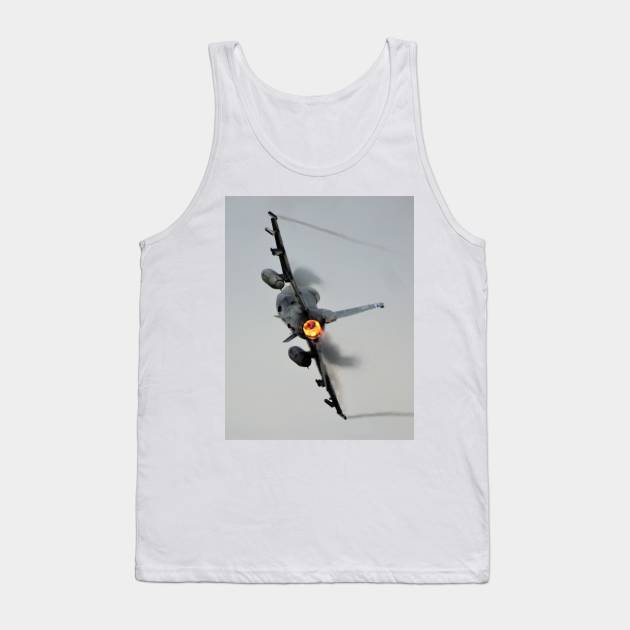 F-16 Afterburner Turn with vapor Tank Top by acefox1